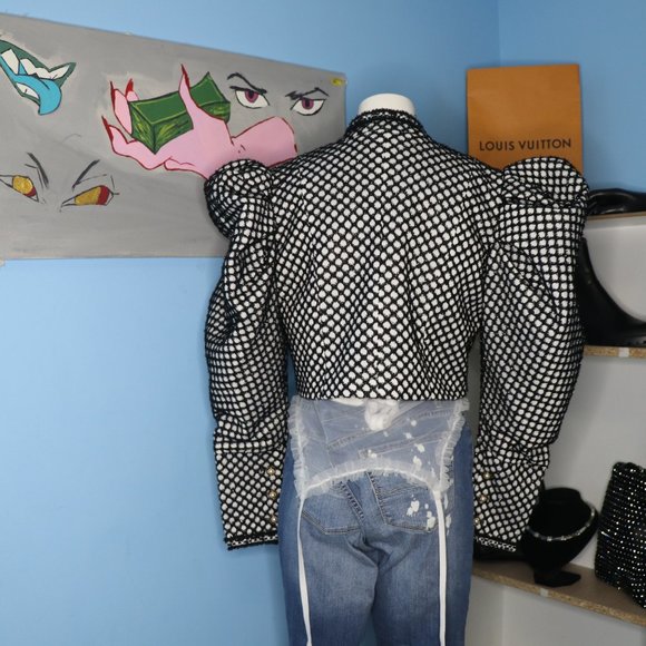 Peplum Shoulder Overcoat | Twotwinstyle - Picture 4 of 10